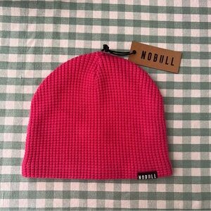 NEW NOBULL NO BULL WOOL BLEND WAFFLE KNIT BEANIE HAT WINTER PINK